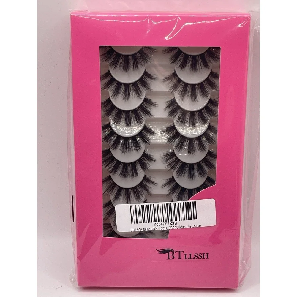 3D False‎ Eyelashes Fluffy Natural Look PACK Volume black